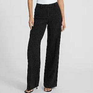 Black Striped Women's Pants